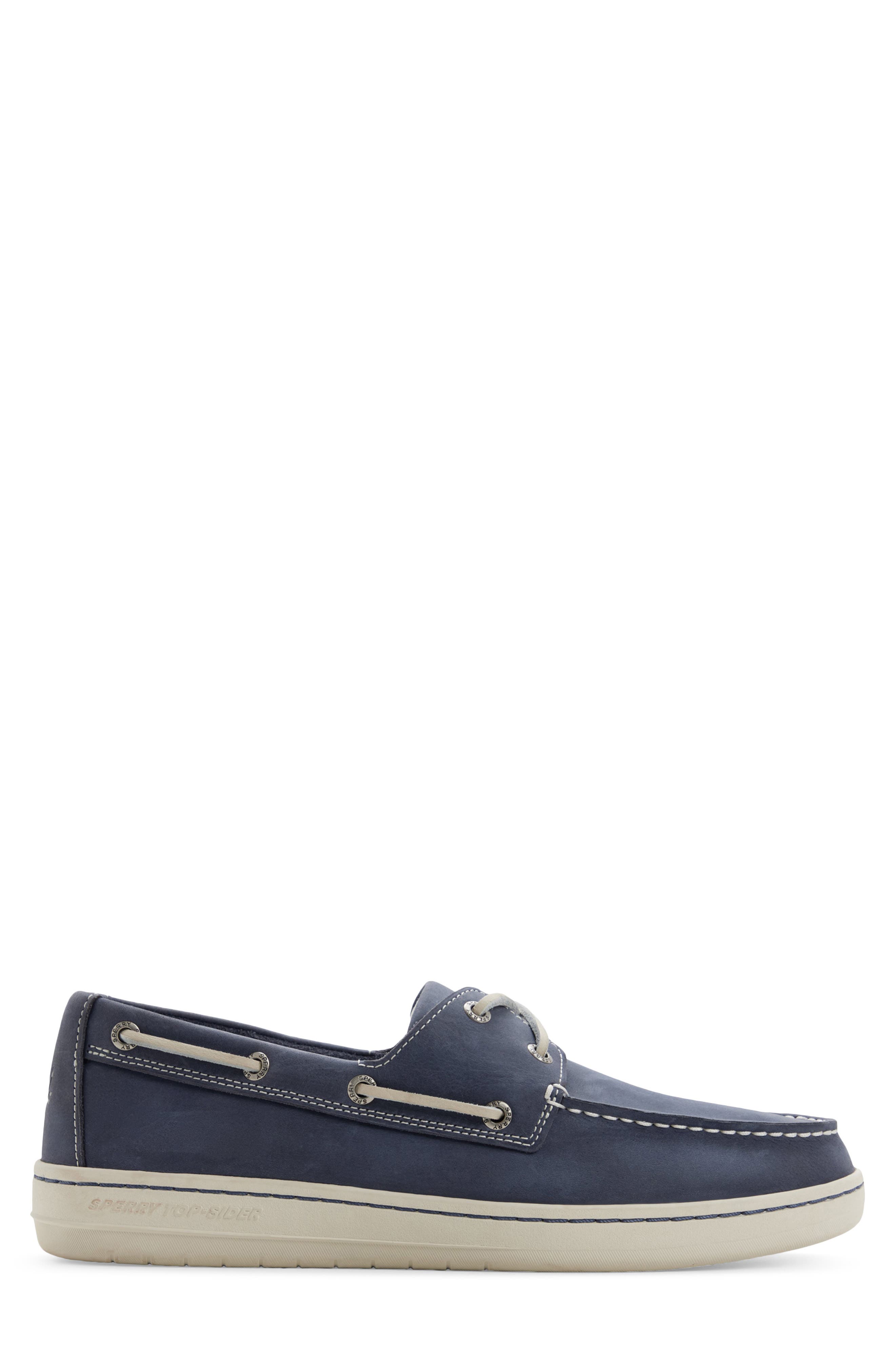 Strake 2-Eye Boat Shoe, Alternate, color, NAVY