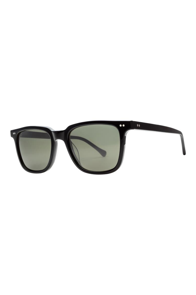 Birch 53mm Polarized Square Sunglasses, Alternate, color, GLOSS BLACK/ GREY