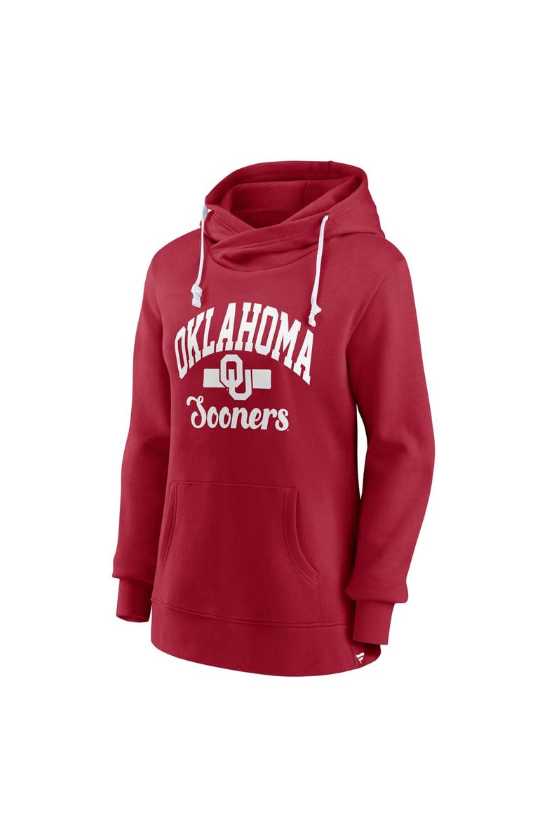 FANATICS Women's Fanatics Crimson Oklahoma Sooners Iconic Fleece Pullover Hoodie, Alternate, color, Crimson