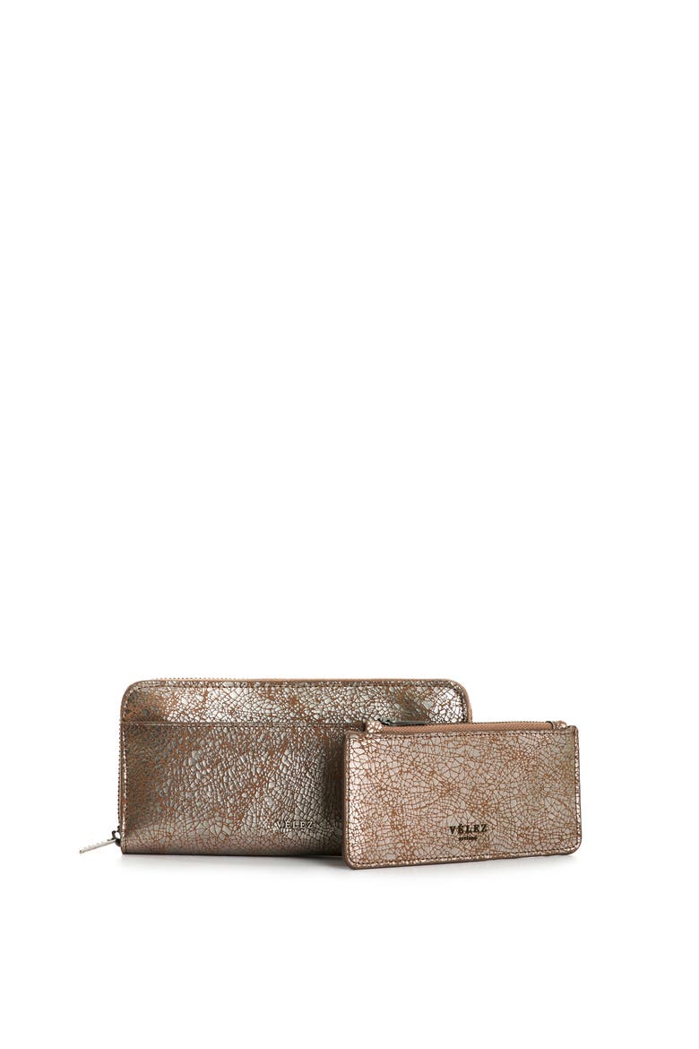 Folia Leather Checkbook Wallet, Alternate, color, Silver