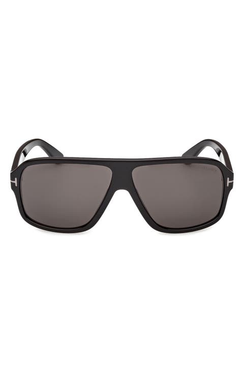 William 0-2 63mm Oversize Navigator Sunglasses