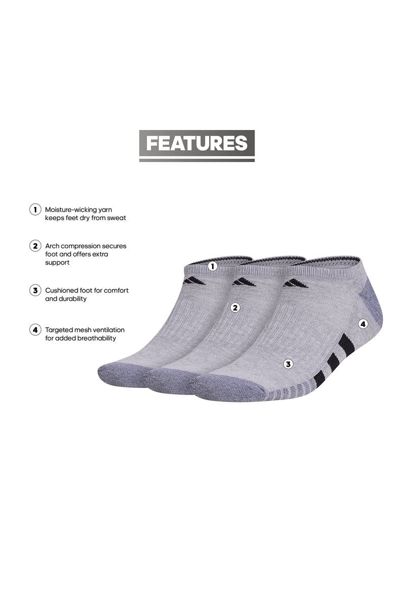 adidas 3-Pack 3.0 Cushioned Sport Ankle Socks, Alternate, color, 