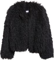 ST. JOHN Mongolian Faux Fur Jacket