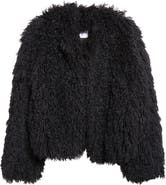 ST. JOHN Mongolian Faux Fur Jacket