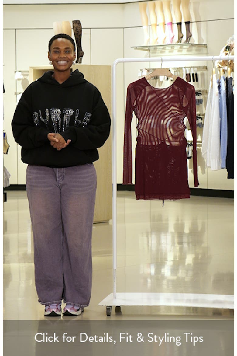 Long Sleeve Mesh Minidress video