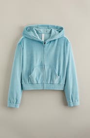 Zella Girl Kids' Cosmos Velour Zip Hoodie