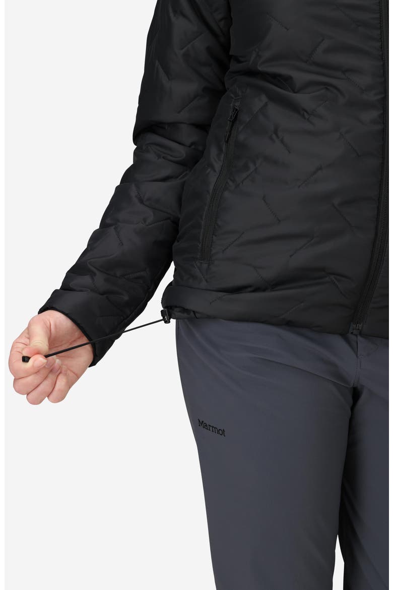 MonoQuilt Hooded Jacket, Alternate, color, BLACK