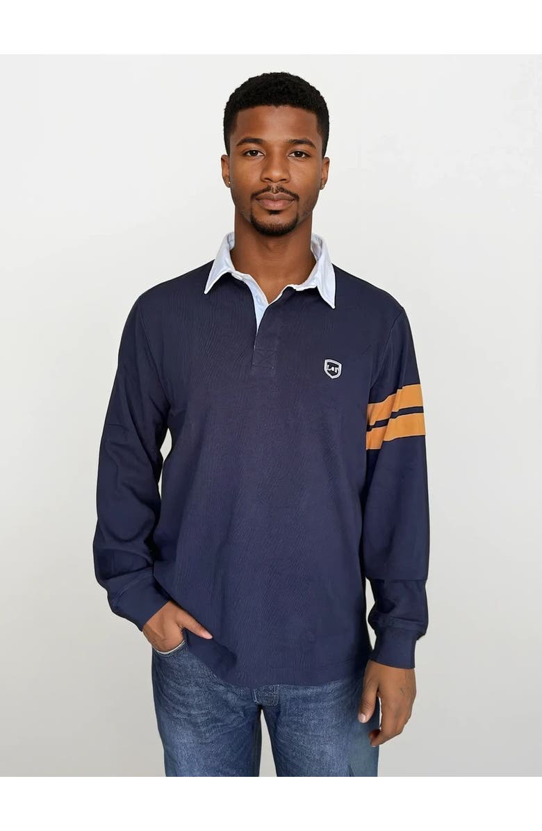 Ledger & Ford Legacy Rugby Shirt, Main, color, Navy