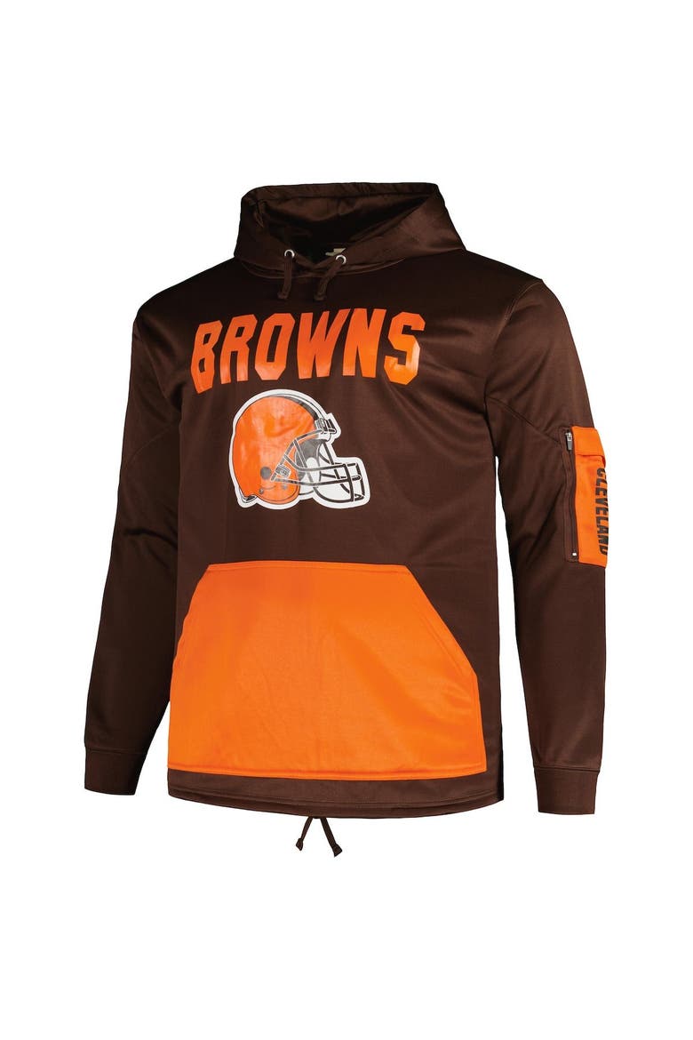 Men's Fanatics Branded  Brown Cleveland Browns Big & Tall Pullover Hoodie, Alternate, color, Brown
