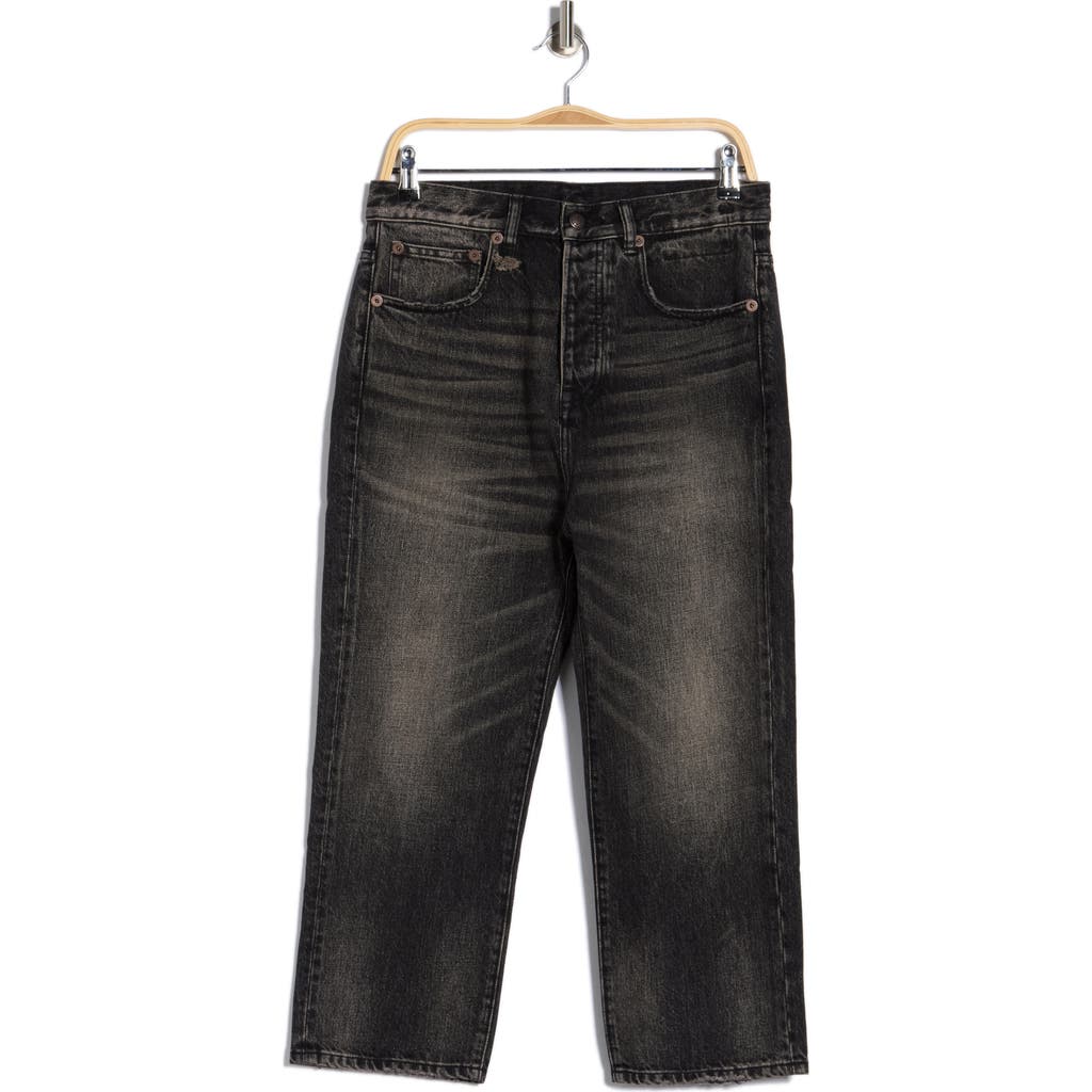 R13 Tailored Drop Straight Leg Jeans In Black