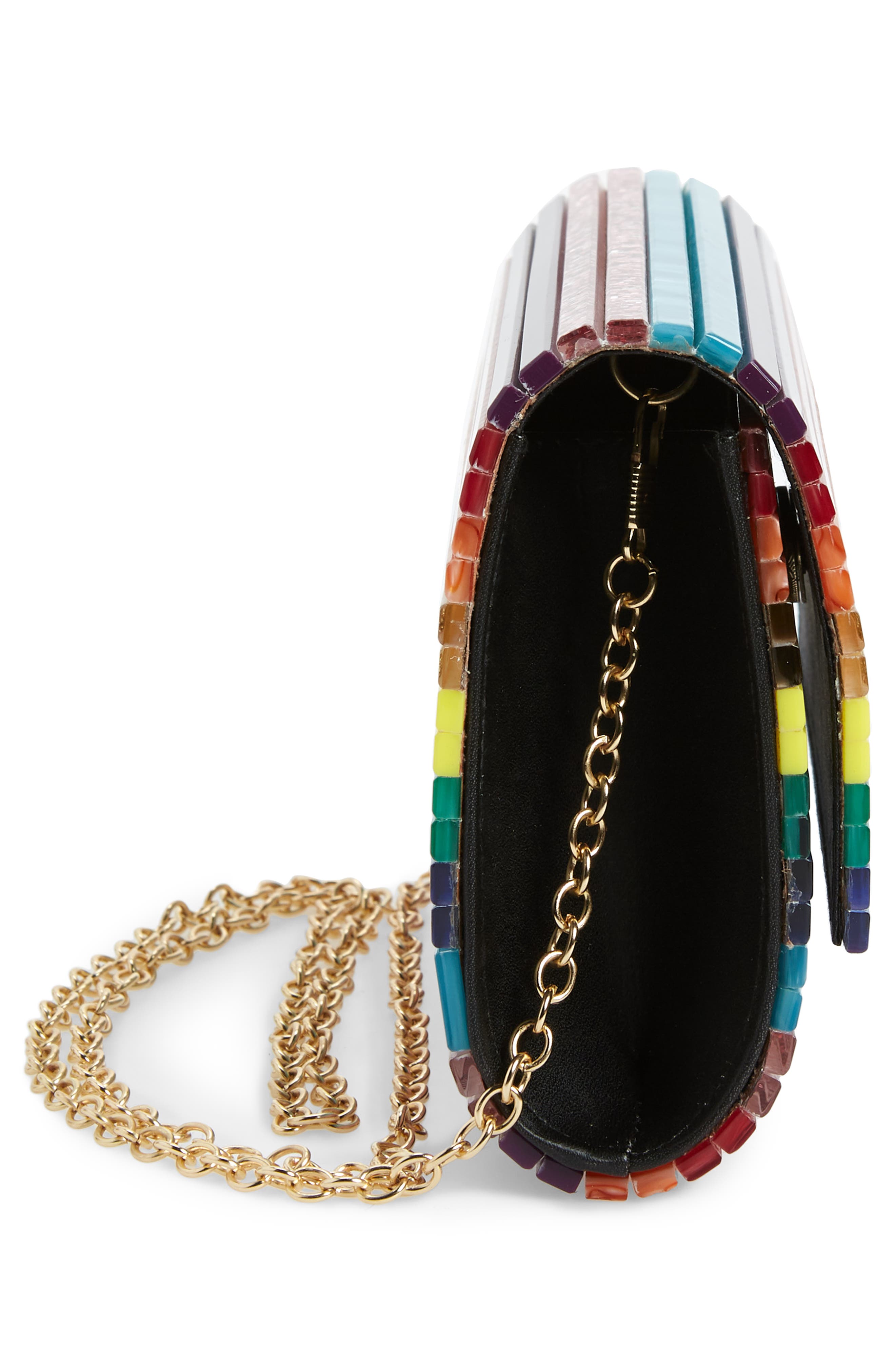 Kurt Geiger London Stripe Envelope Clutch, Alternate, color, 