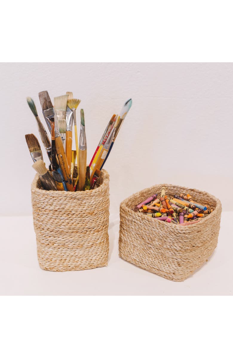 Will & Atlas Small Square Jute Basket, Alternate, color, Natural