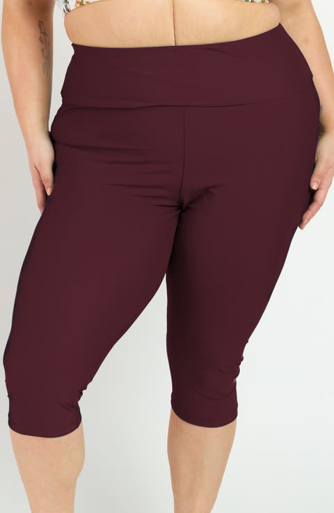 Plus Size Capri Swim Leggings