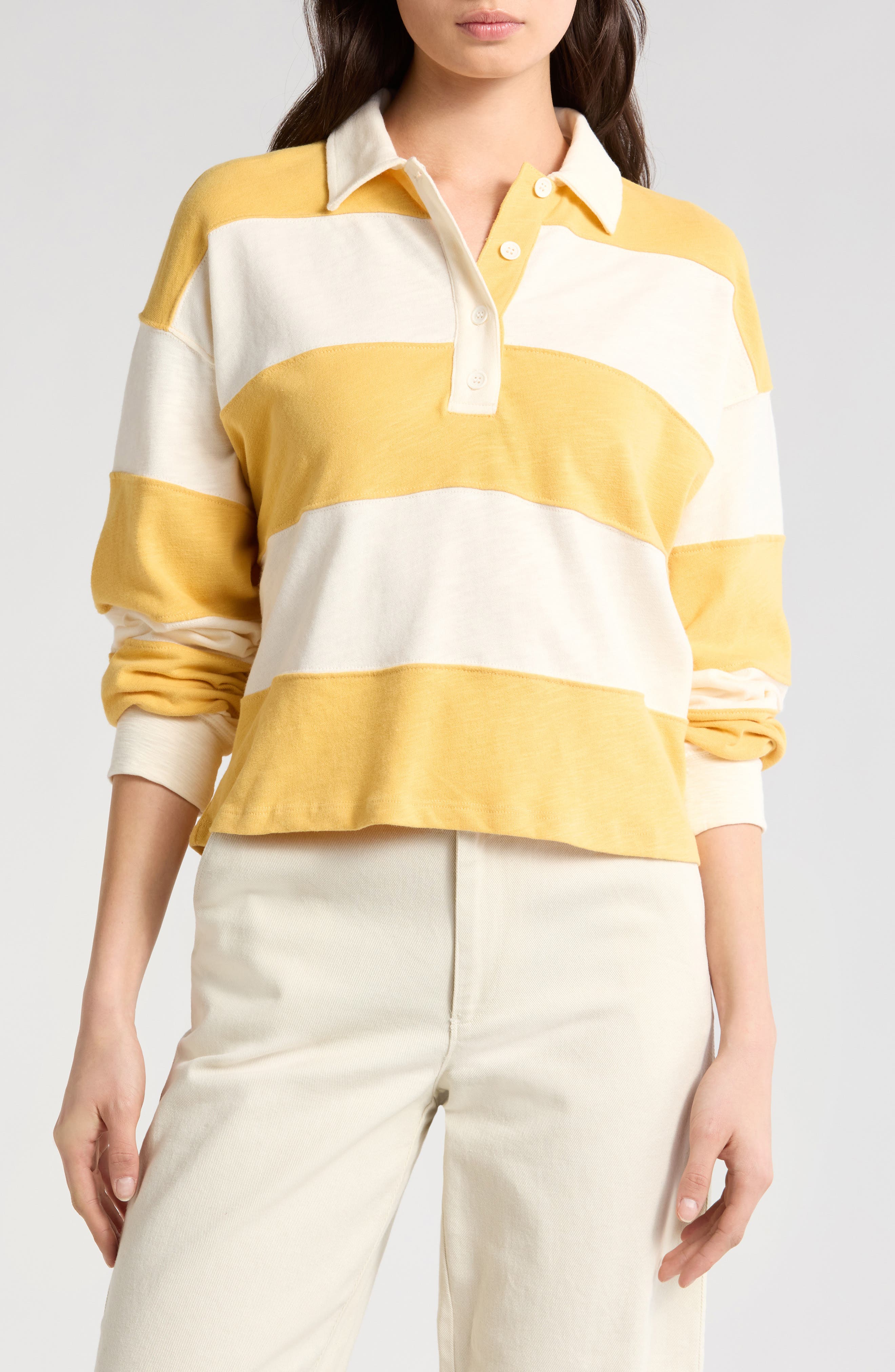 yellow striped top womens
