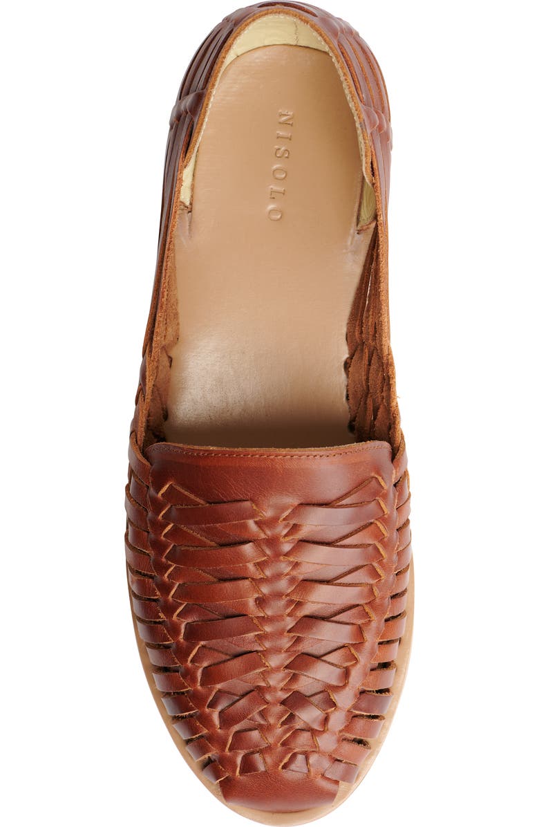 Nisolo Huarache Water Resistant Sandal, Alternate, color, Brandy