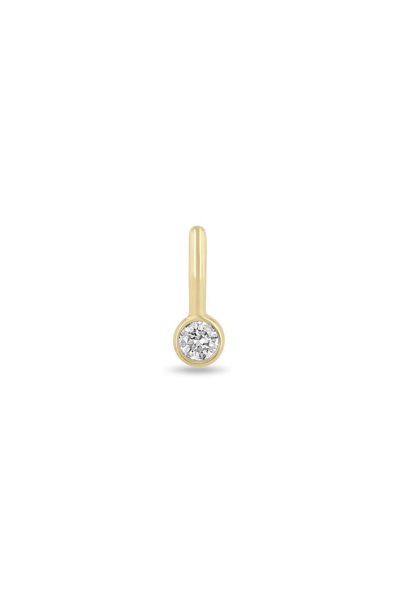 Bezeled Diamond Charm, Main, color, YELLOW GOLD