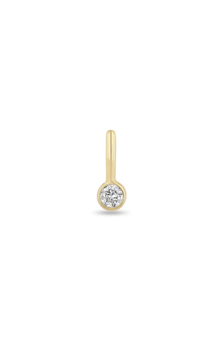 Zoë Chicco Bezeled Diamond Charm, Main, color, Yellow Gold