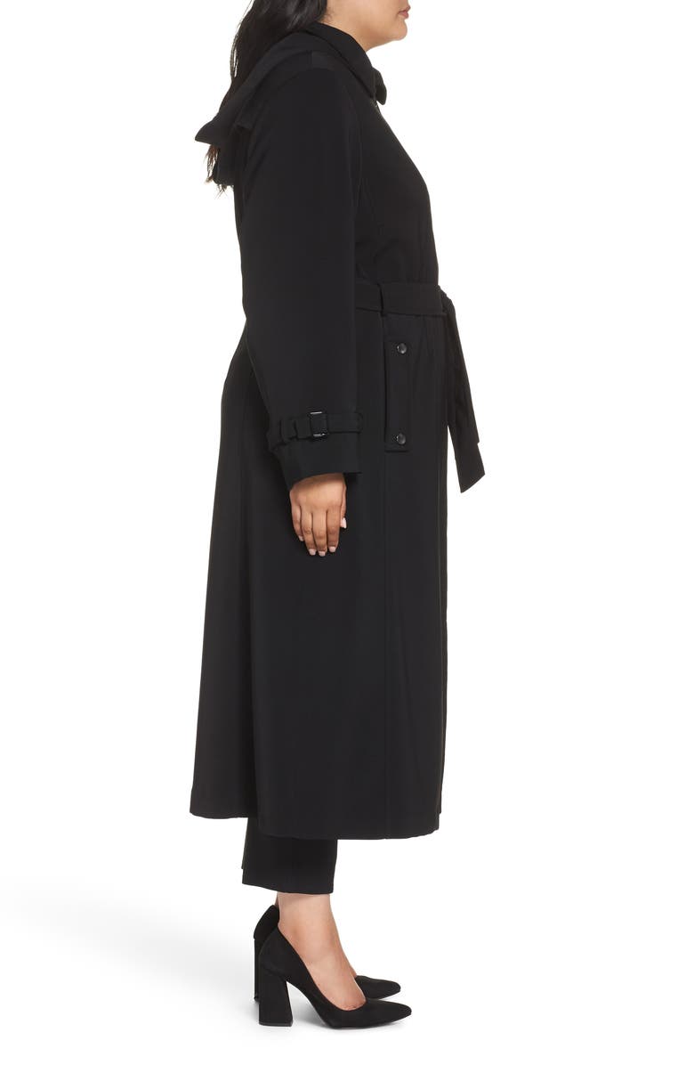 Gallery Long Nepage Raincoat with Detachable Hood & Liner, Alternate, color, 