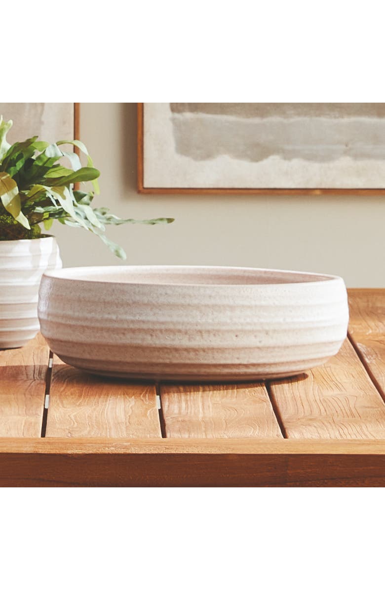 Napa Home & Garden 5" x 16" Chryssa Ceramic Matte Decorative Bowl Centerpiece for All Seasons, Alternate, color,