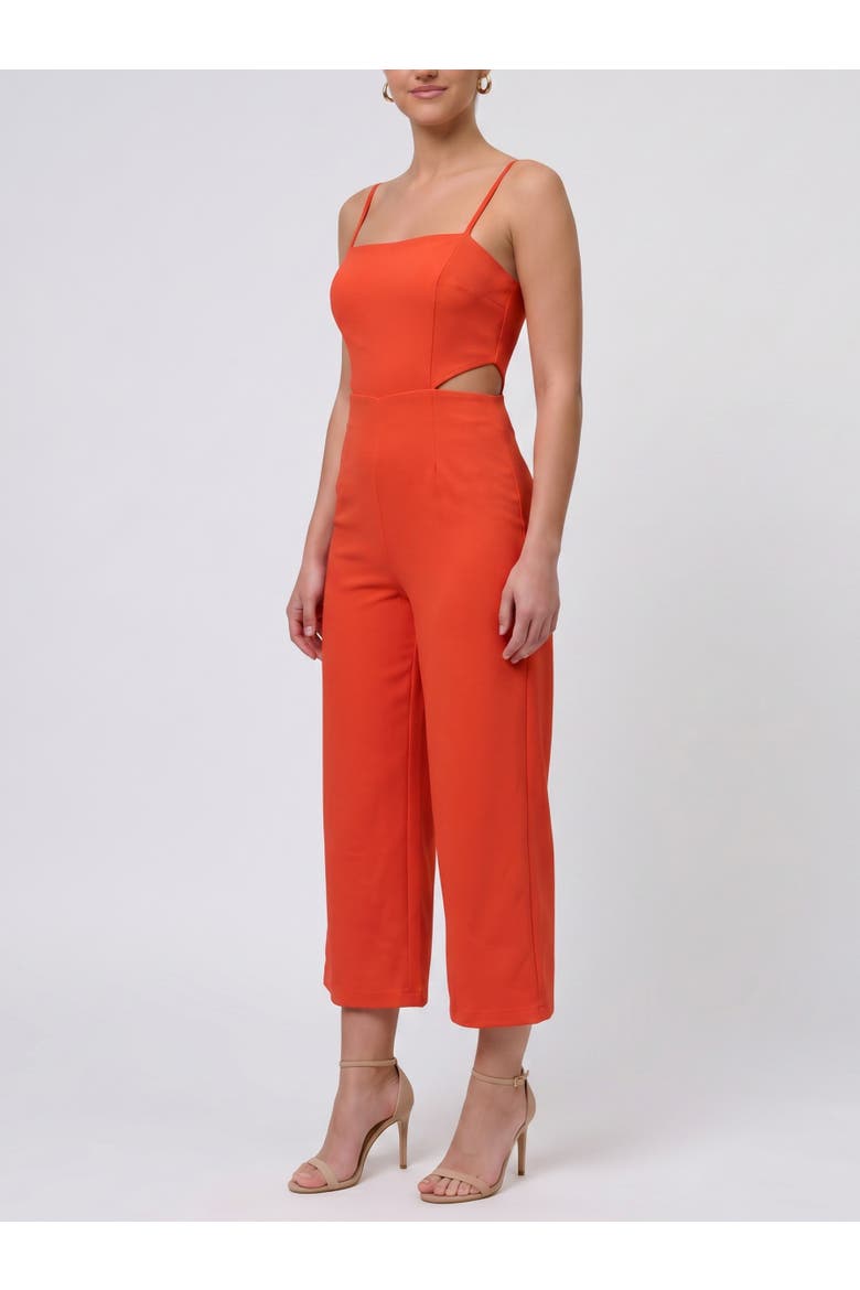 Andria Sleeveless Cutout Jumpsuit, Alternate, color, Aperol Spritz