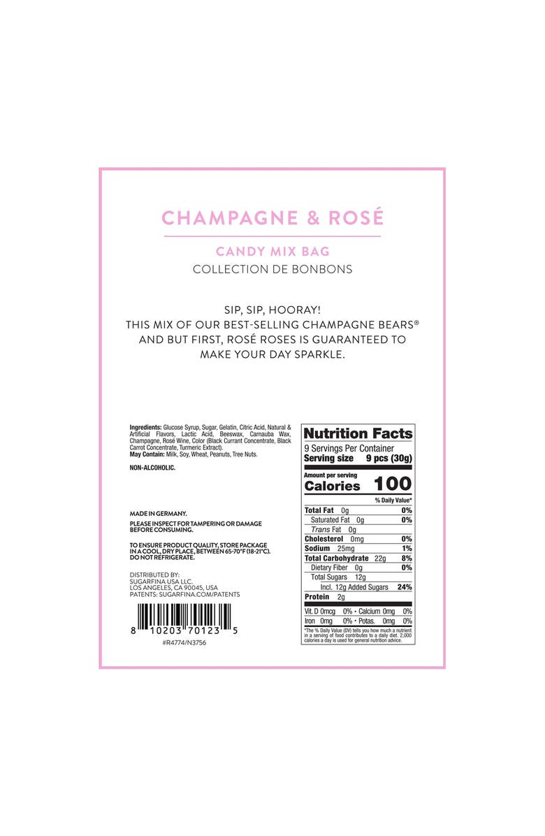 sugarfina Champagne & Rosé Set of 2 Candy Mixed Bag, Alternate, color,