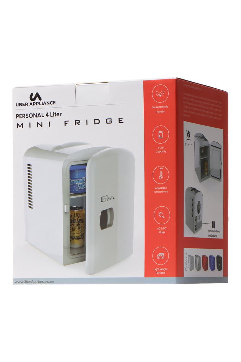 6-Can Mini Fridge - White, Alternate, color, WHITE