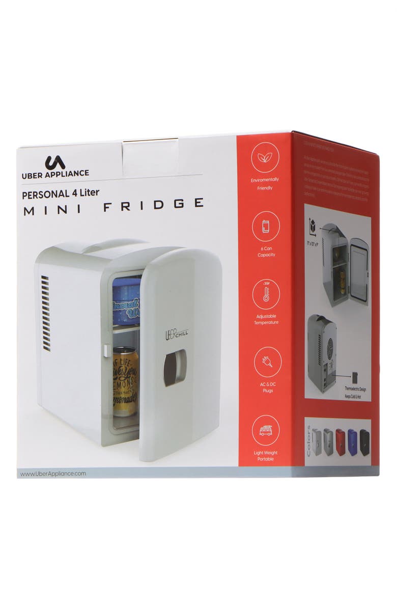UBER APPLIANCE 6-Can Mini Fridge - White, Alternate, color, White