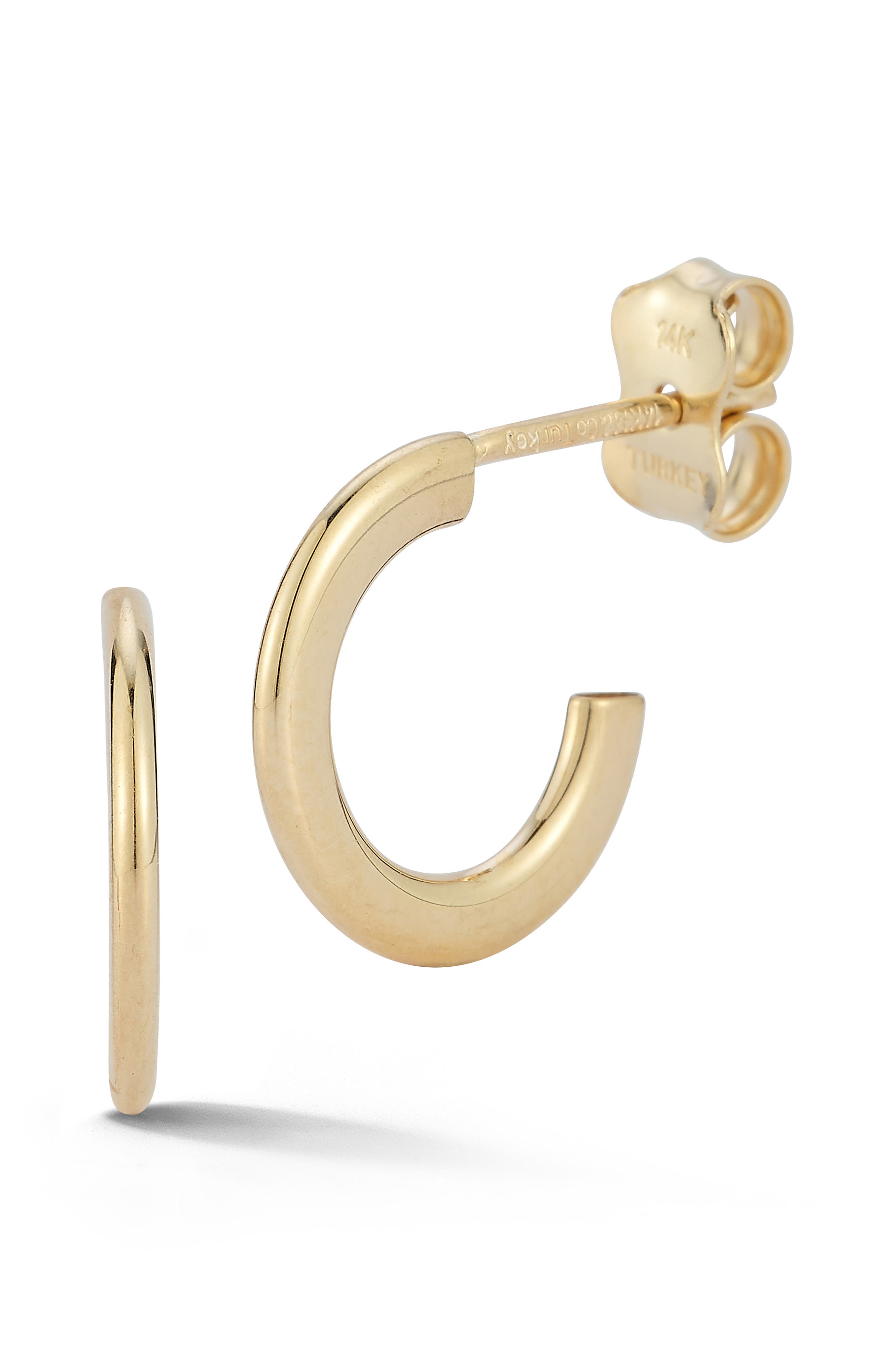 Ember Fine Jewelry Flat Huggie Hoop Earrings