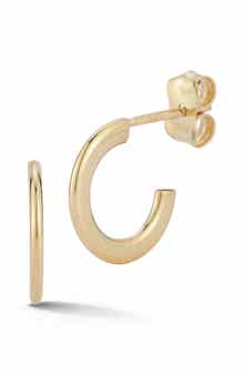 Ember Fine Jewelry Flat Huggie Hoop Earrings