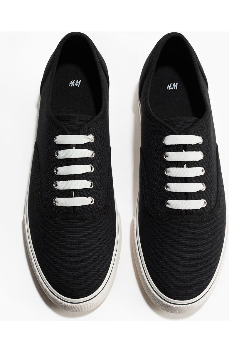 H&M Canvas Trainers, Alternate, color, Black