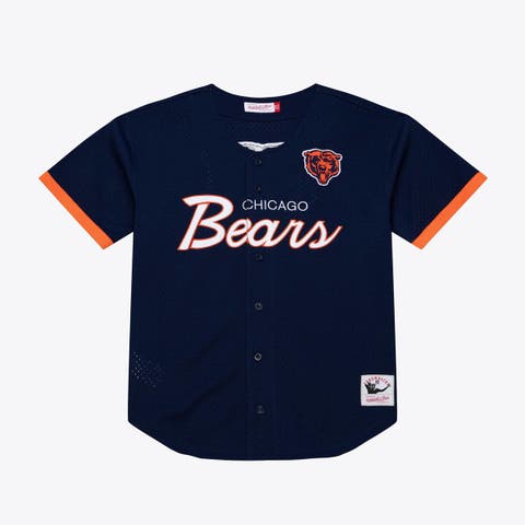 Men's Mitchell & Ness  Navy Chicago Bears Head Coach Mesh Full-Button Fashion Jersey