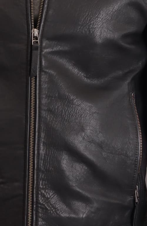 Bagatelle Leather Moto Jacket In Black