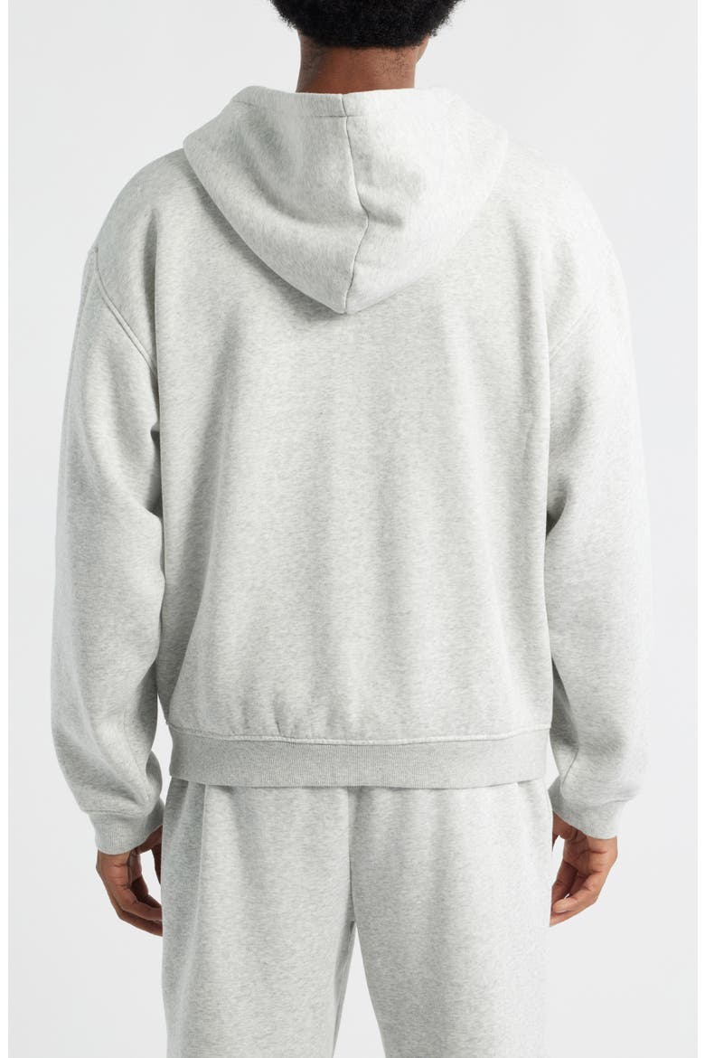 Relaxed Zip-Up Lounge Hoodie, Alternate, color, LIGHT HEATHER GREY