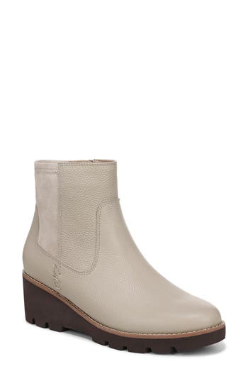 Vionic Ariana Platform Wedge Bootie In Brown