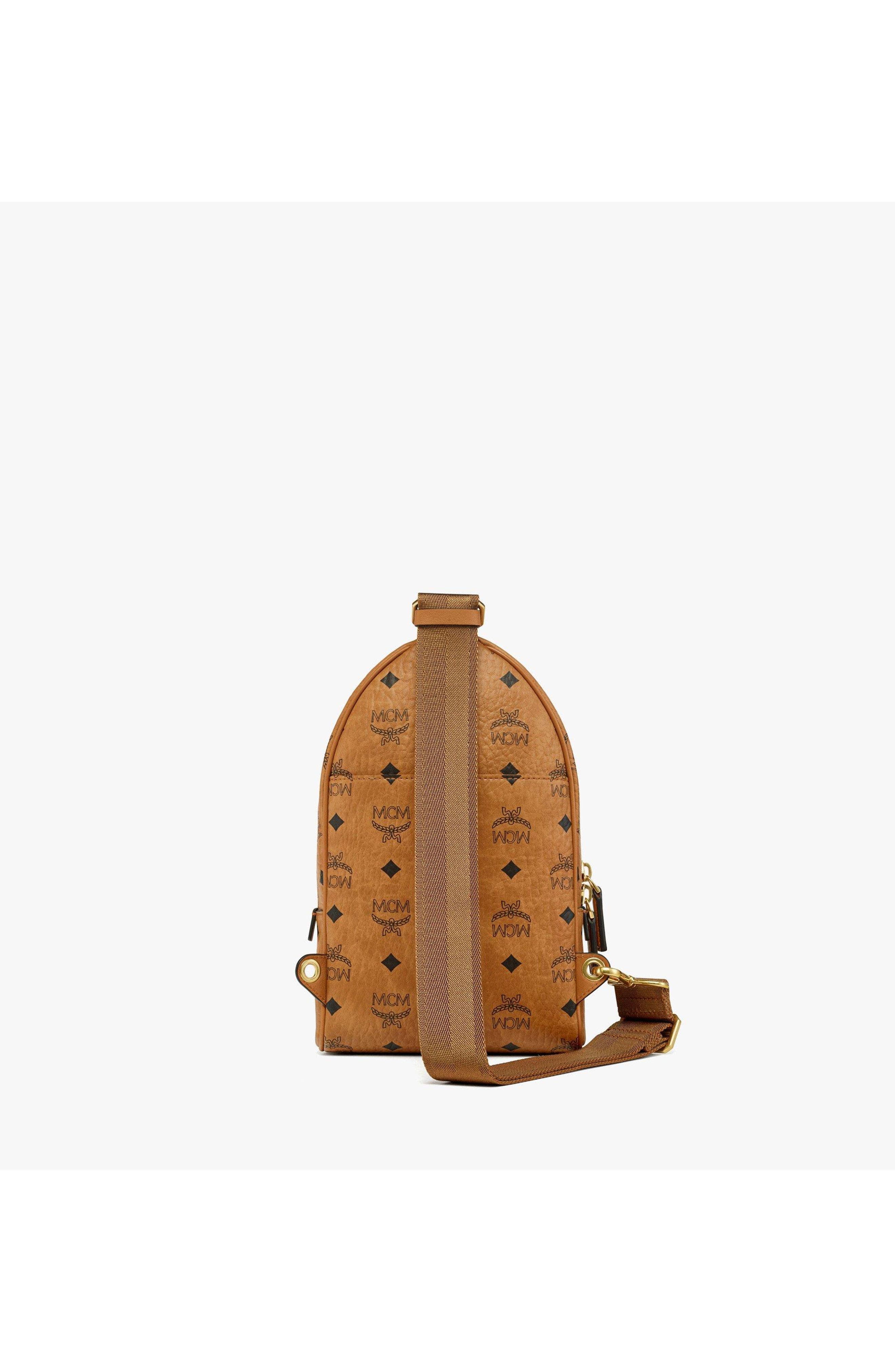 X-Mini Aren Sling Bag in Visetos, Alternate, color, Cognac