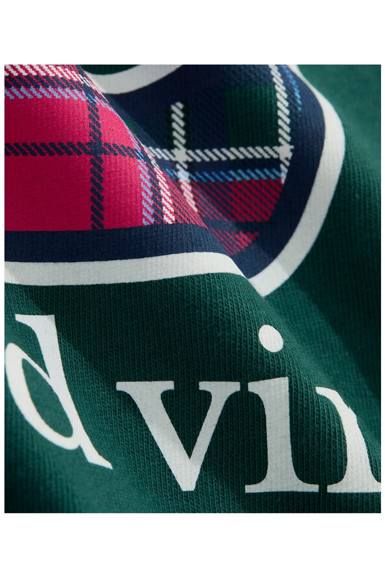 Kids' Plaid Holiday Whale Long Sleeve T-Shirt, Alternate, color, CHARLESTON GREEN