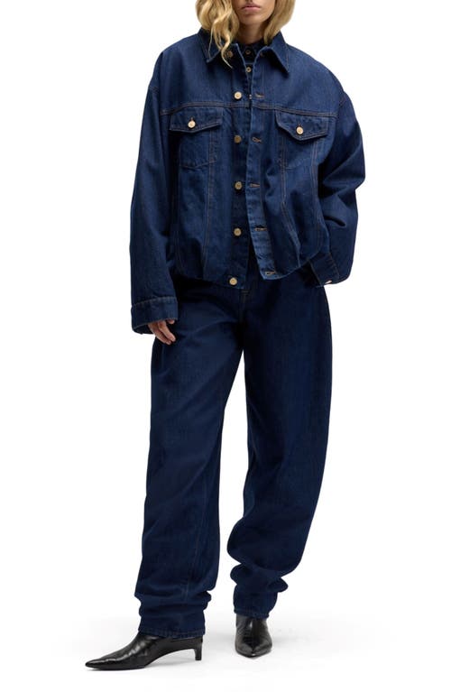 Seven Oversize Denim Jacket In Blue