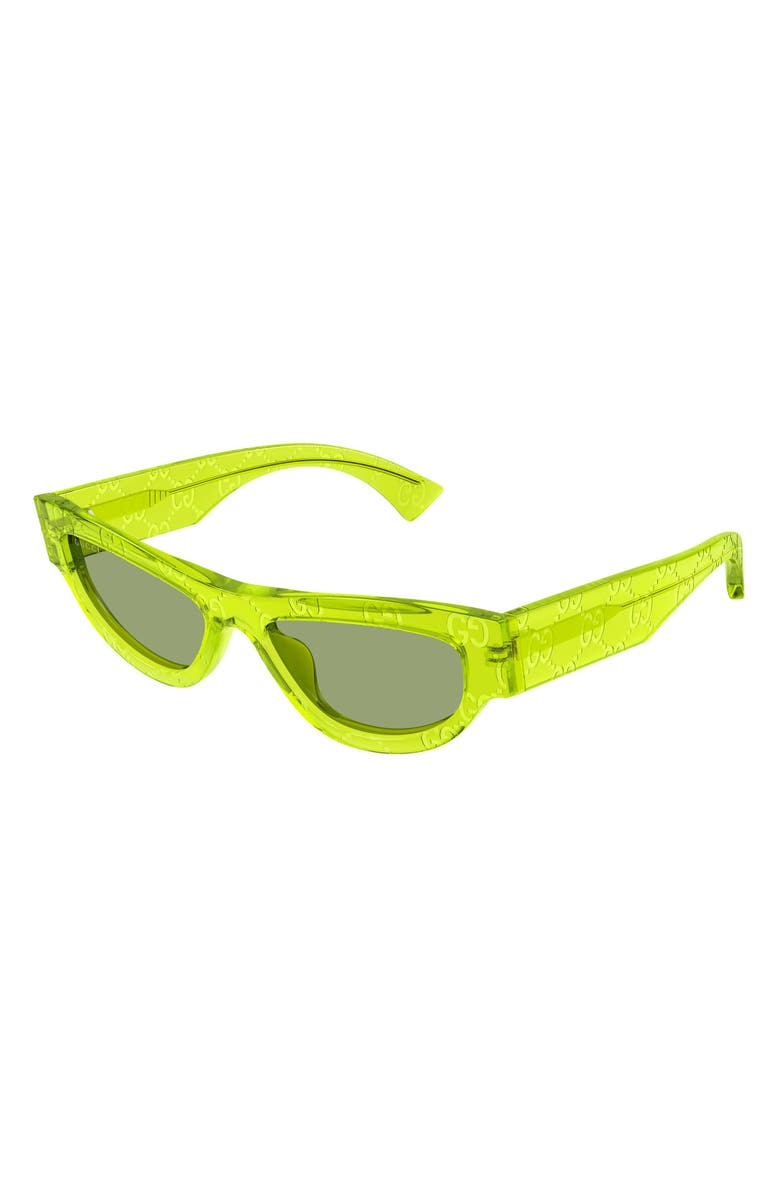 Gucci 53mm Cat Eye Sunglasses, Alternate, color, Neon Green