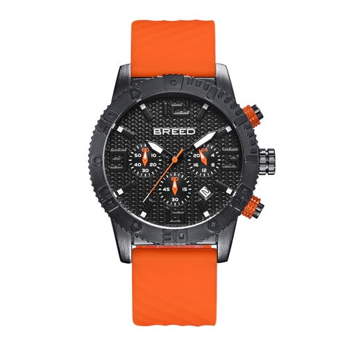 BREED Double Agent Chronograph Watch with Date in Black/orange  product