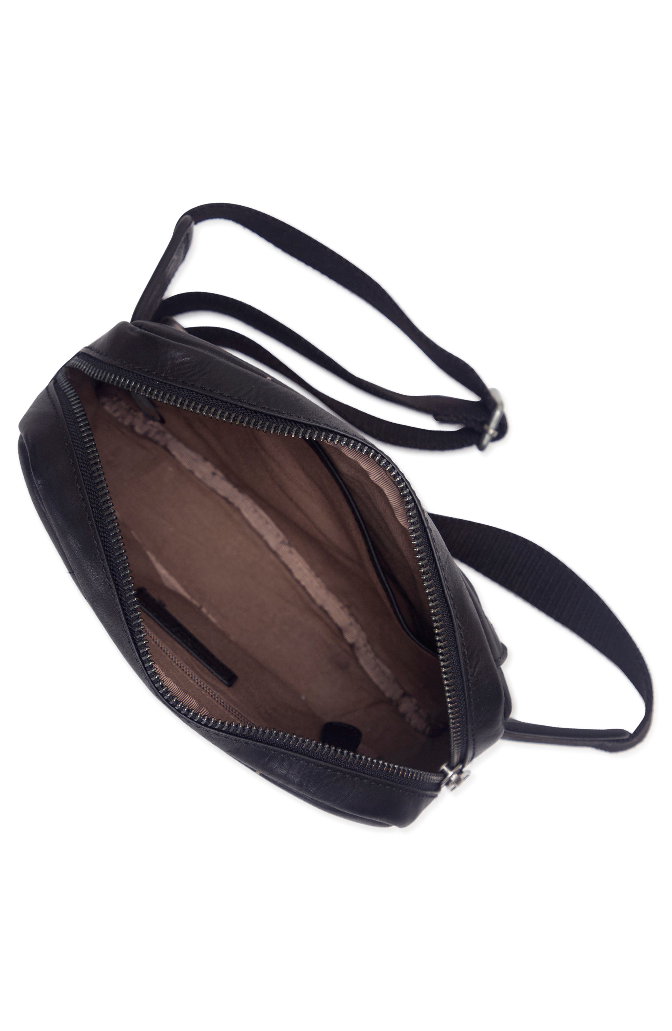 Frye Nash Leather Sling Bag, Alternate, color, Black