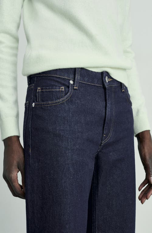 Mango Cuffed Low Rise Straight Leg Jeans In Open Blue