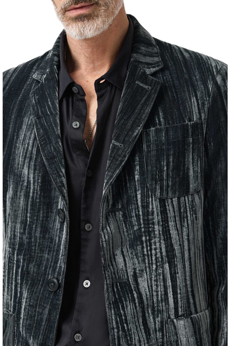 Maddox Soft Velvet Jacket, Alternate, color, BLUE/ CHARCOAL