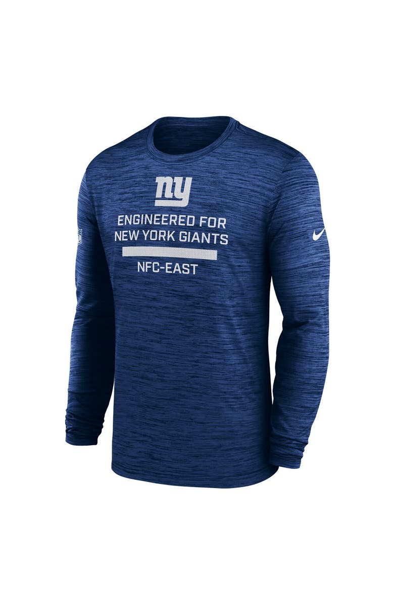 Nike Men's Nike Royal New York Giants Sideline Velocity Performance Long Sleeve T-Shirt, Alternate, color, Royal