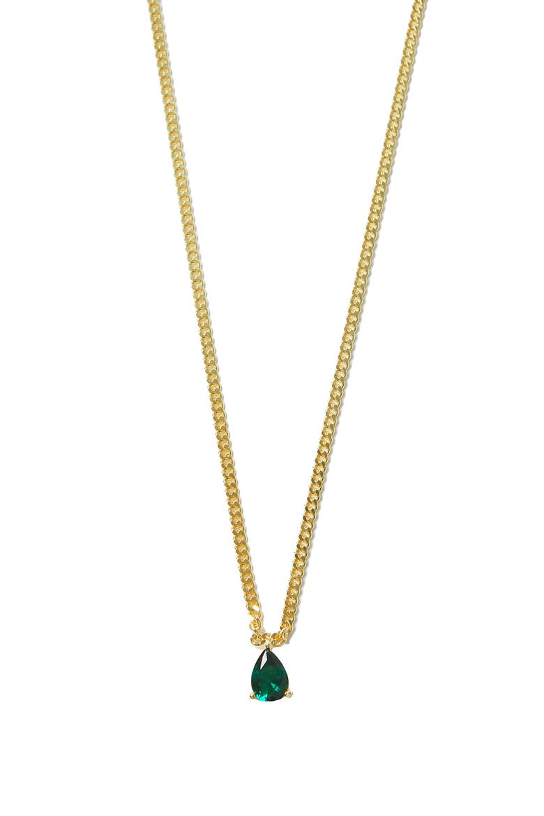 Cubic Zirconia Pendant Necklace, Main, color, GOLD