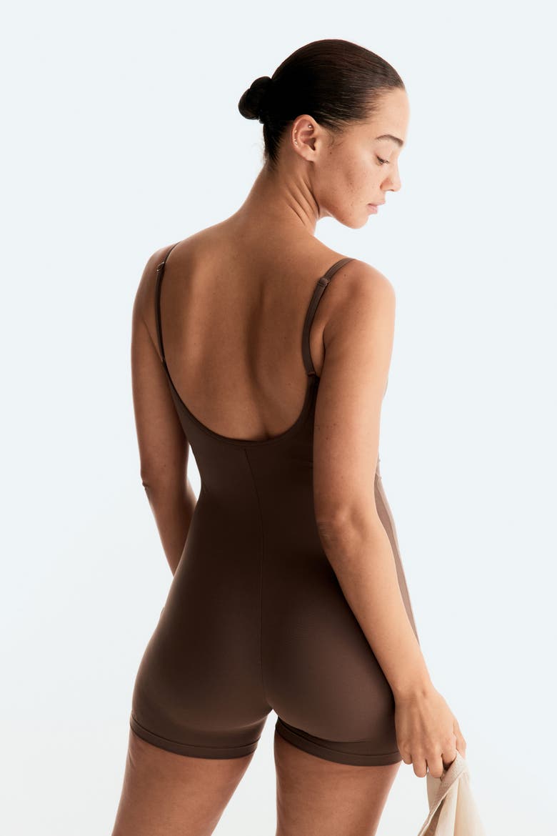 Sports Unitard With Softmove, Alternate, color, Mocha