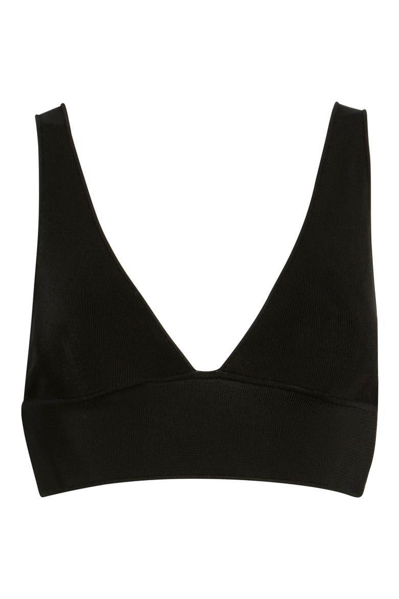 Ella Knit Bra Top, Main, color, BLACK
