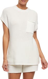 Three Dots Michaela Pocket Knit T-Shirt