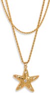 FRASIER STERLING Sea Star Layered Pendant Necklace