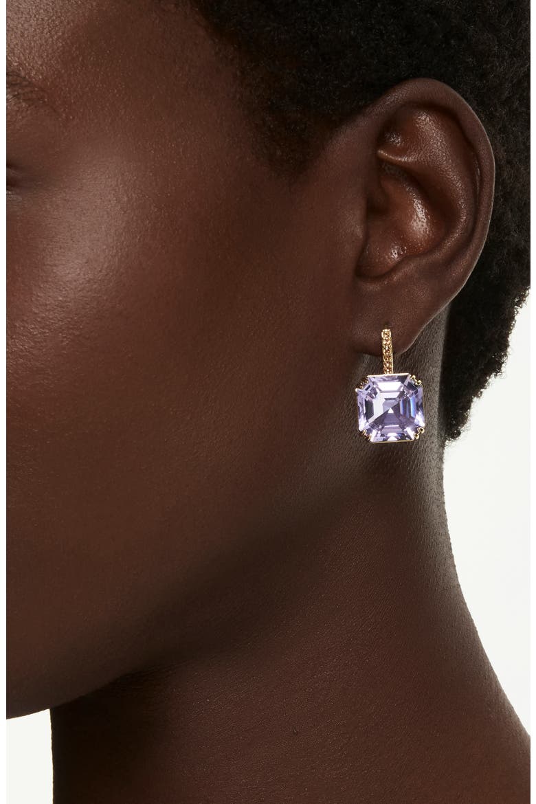 Millenia Crystal Drop Earrings, Alternate, color, VIOLET WITH GOLD