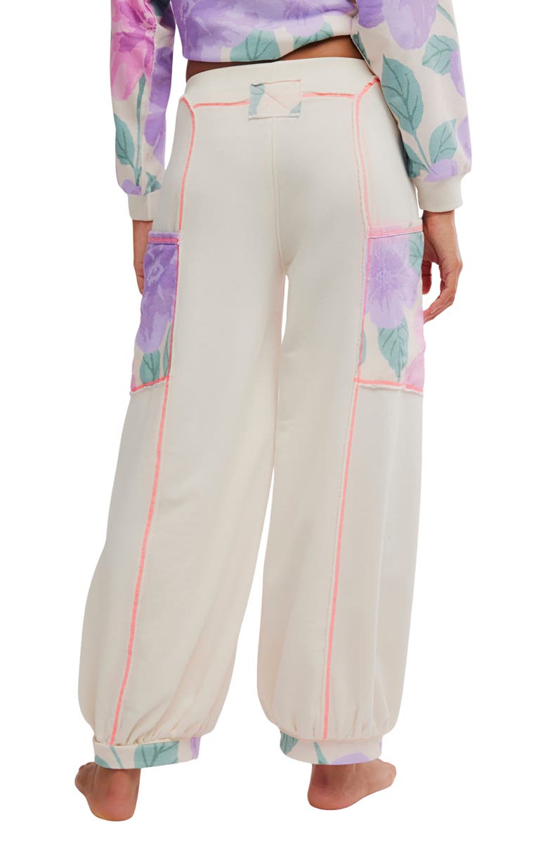 Free People Summer Loving Joggers, Alternate, color, Ivory Combo